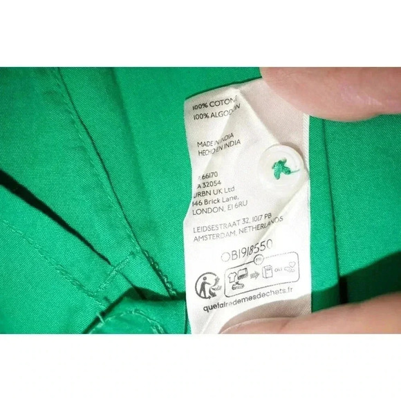 Anthropologie Maeve Green Button Down Tank Top MP - Picture 5 of 9